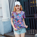 Women Print Short Sleeve Loose Casual Top/T-shirt